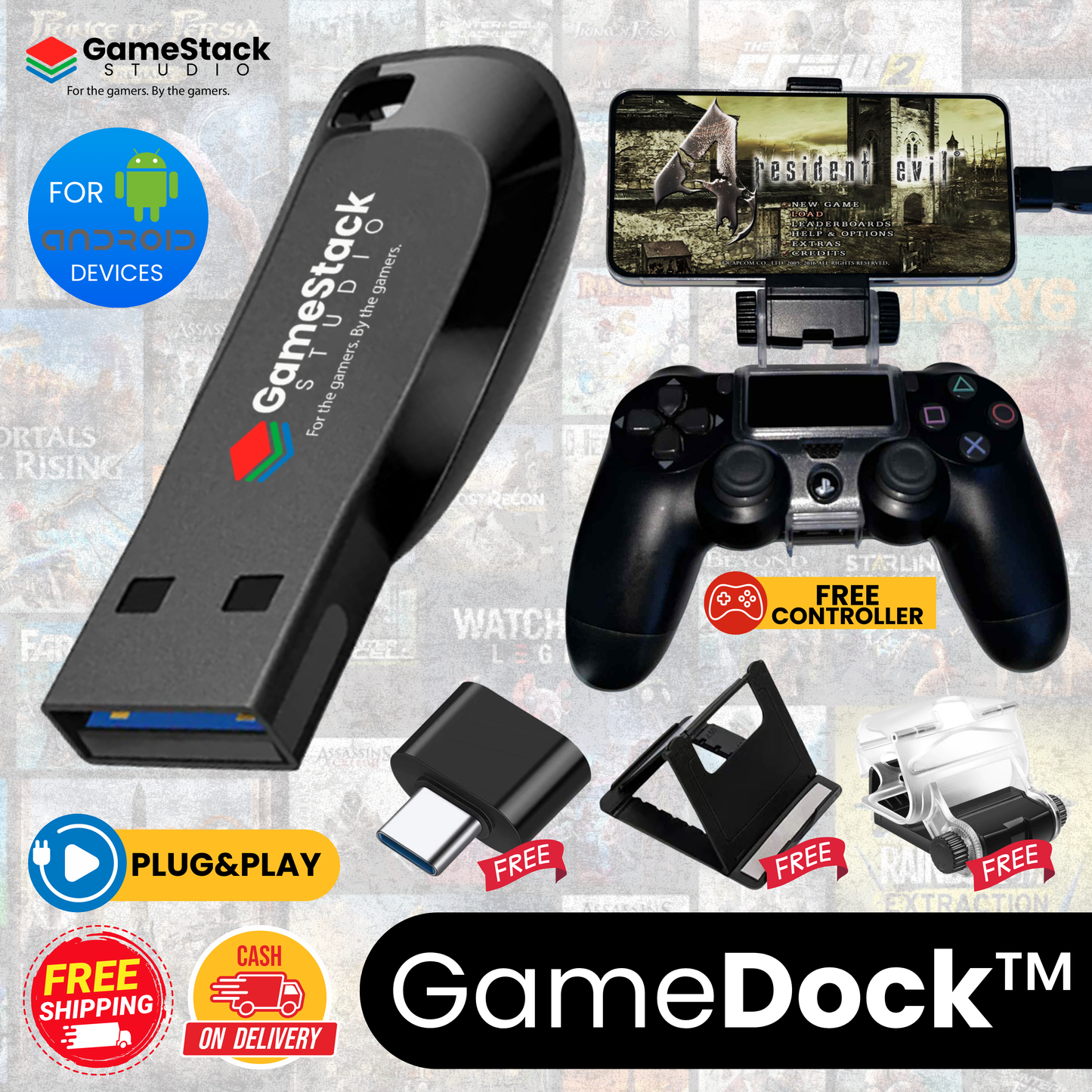 GameDock™ for PHONE/TAB + (5% DISCOUNT)